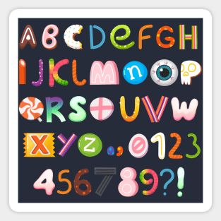 Alphabet Sweet Candies Magnet